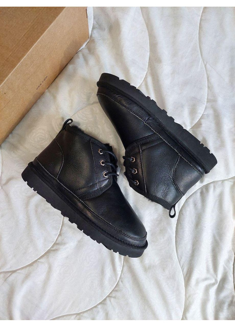 Угги Женские UGG Neumel Leather Black (Шкіра) (366320982)
