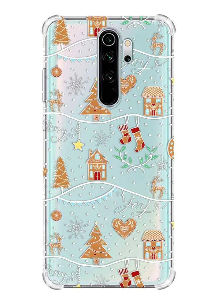 Чохол з потовщеними кутами на Xiaomi Redmi Note 8 Pro:: Фон Різдво (новорічний принт 201) Creative (362965381)