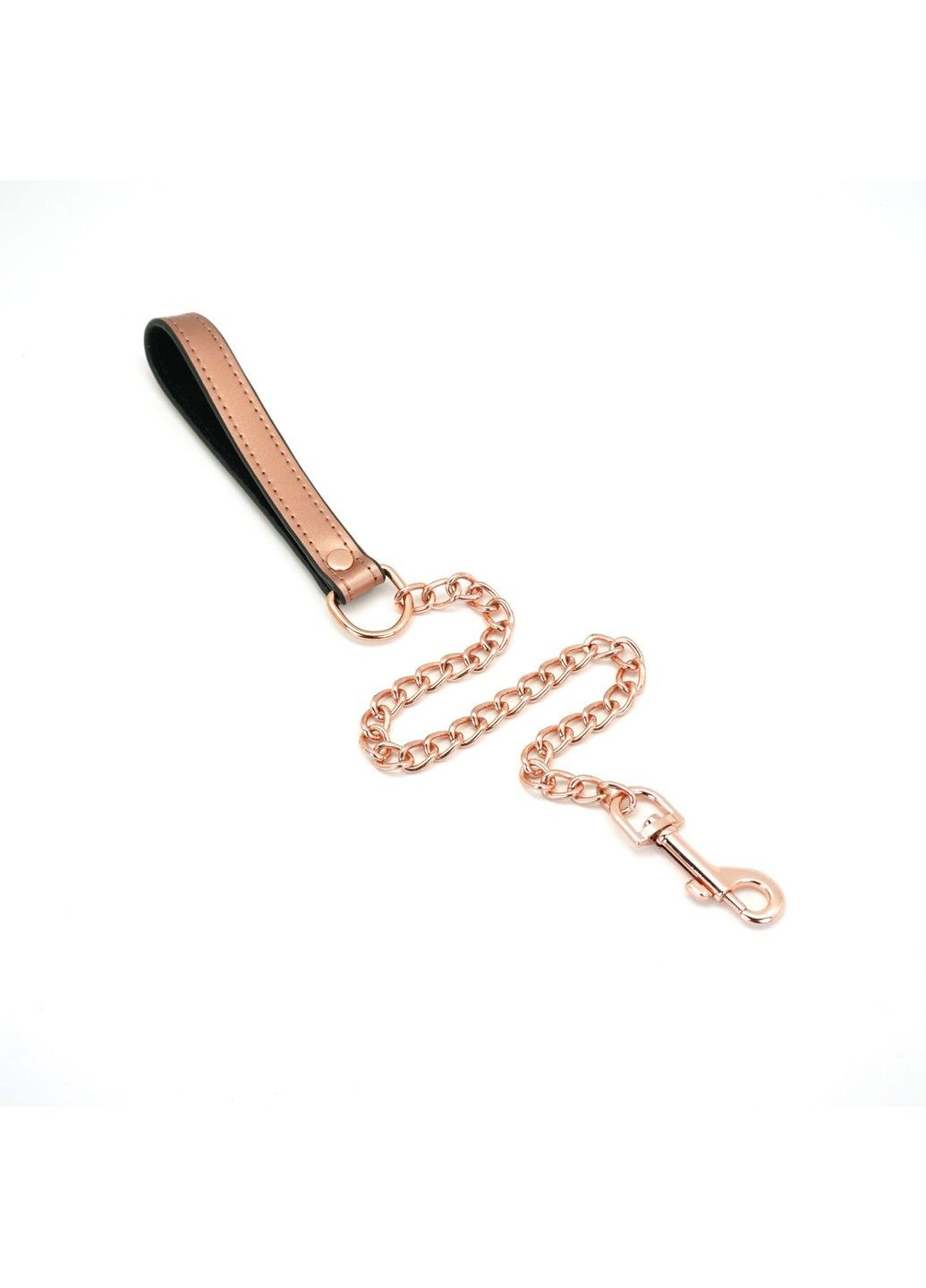 Широкий ошейник с поводком Rose Gold Memory Collar with Leash, натуральная кожа Liebe Seele (322740133)