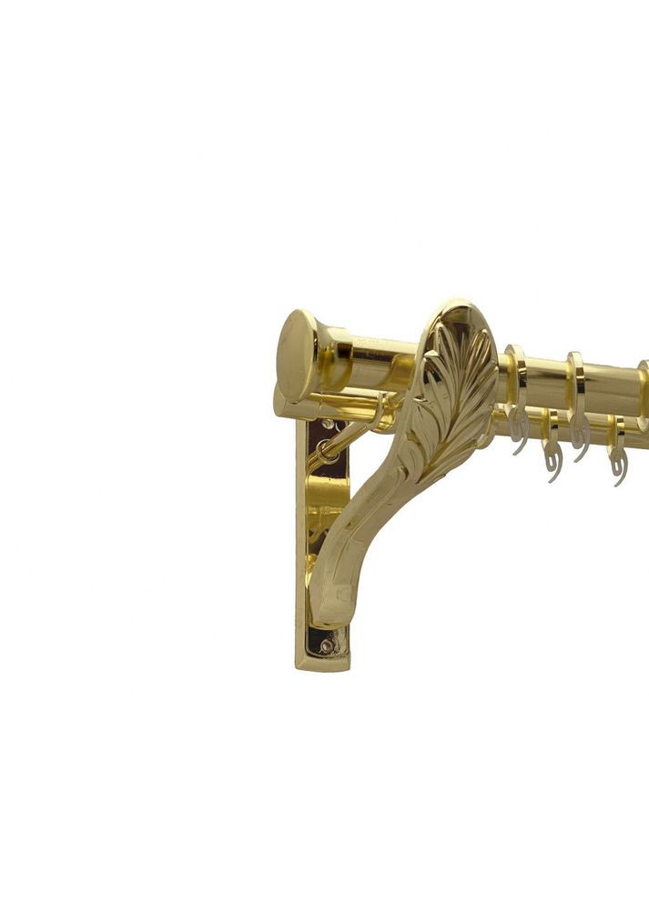 Карниз Дуо металевий дворядний ретро гладка труба Золото 25\19 мм 300 см (00-00009645) ORVIT (300278529)