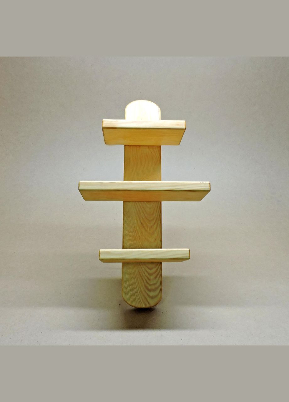 Настінна полиця з дерева Скайтрі каррі (НСП-000603) No Brand (328081739)