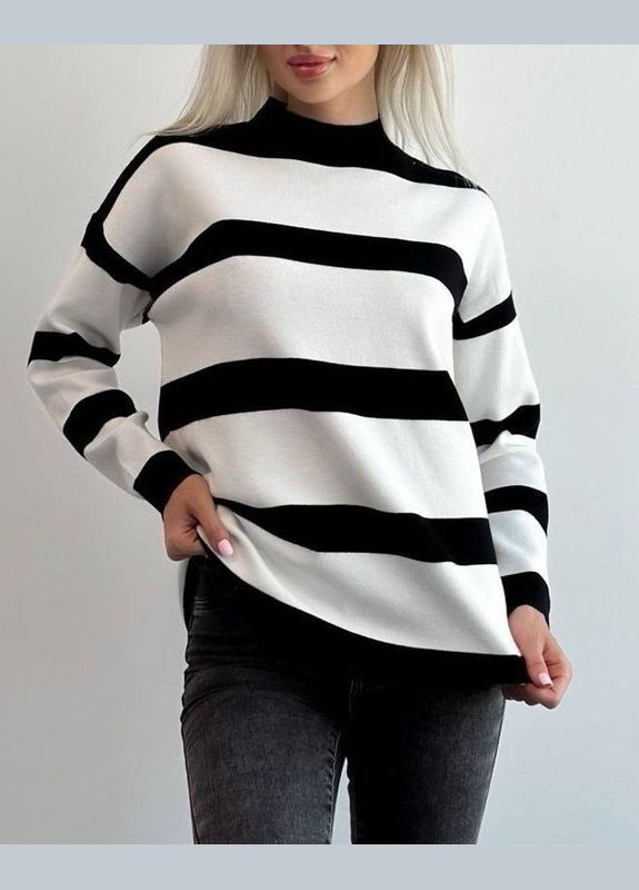 Чорно-білий светр No Brand