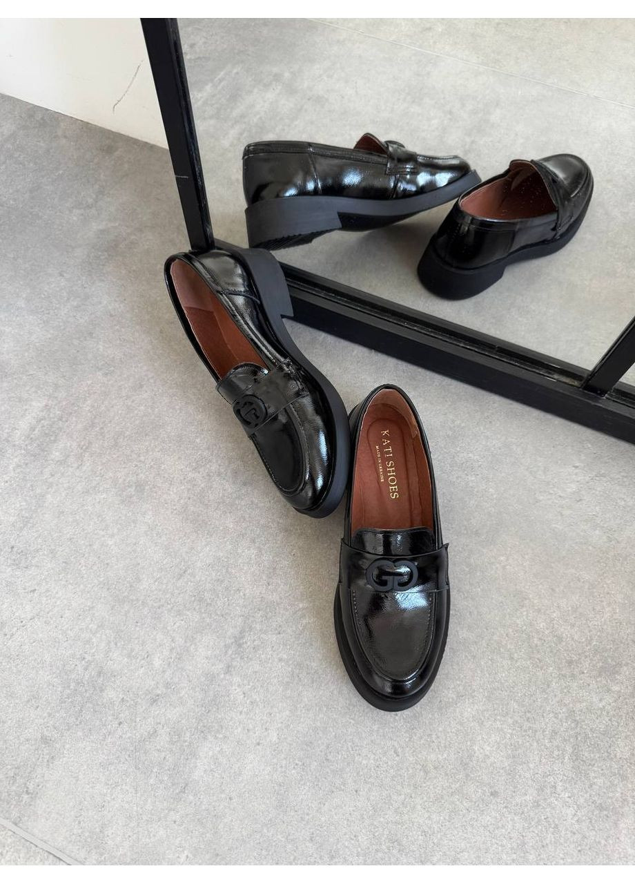 No Brand Лоферы женские черные лакированные Kerstin черный з, — (360861860)