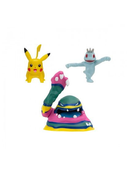 Набор игровых фигурок W19 - Мачоп, Пикачу, Алола Мак Pokemon (344449608)