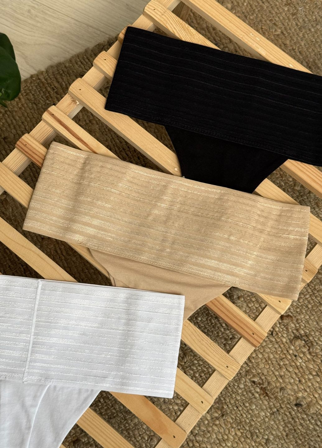 Бавовняні стрінги на високій посадці з ефектом утяжки колекції «Півонія» VIDCHUY (364272908)