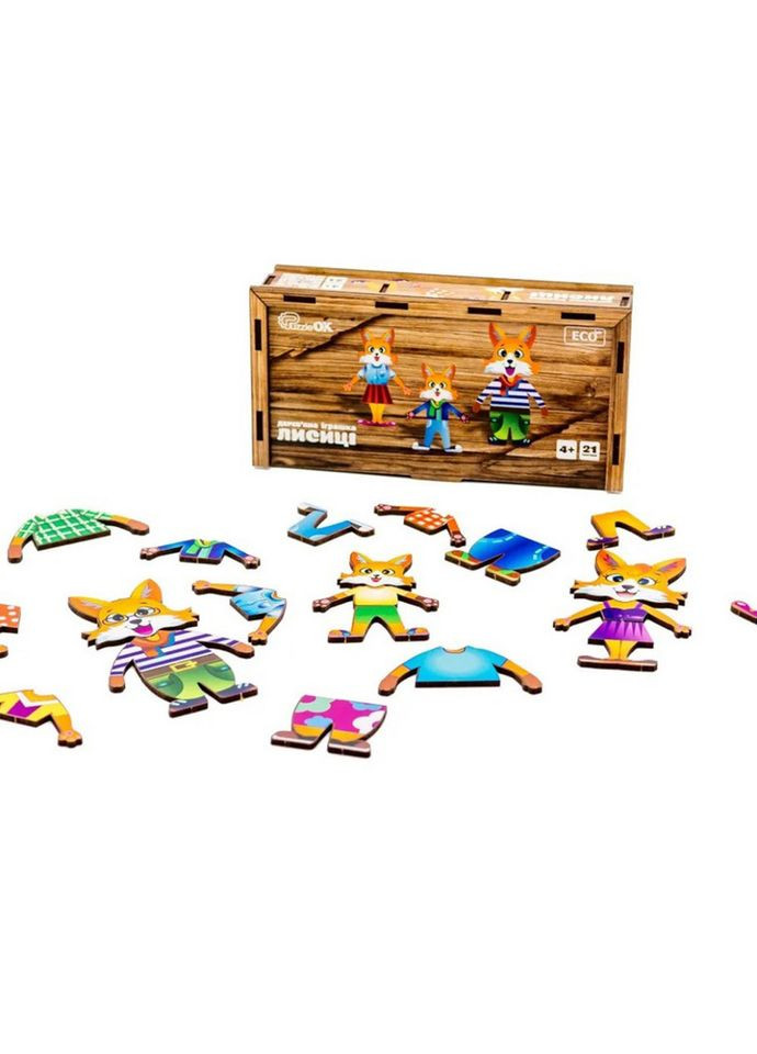 Деревянная настольная игра Лисички Puz 42121 PuzzleOK (364130543)