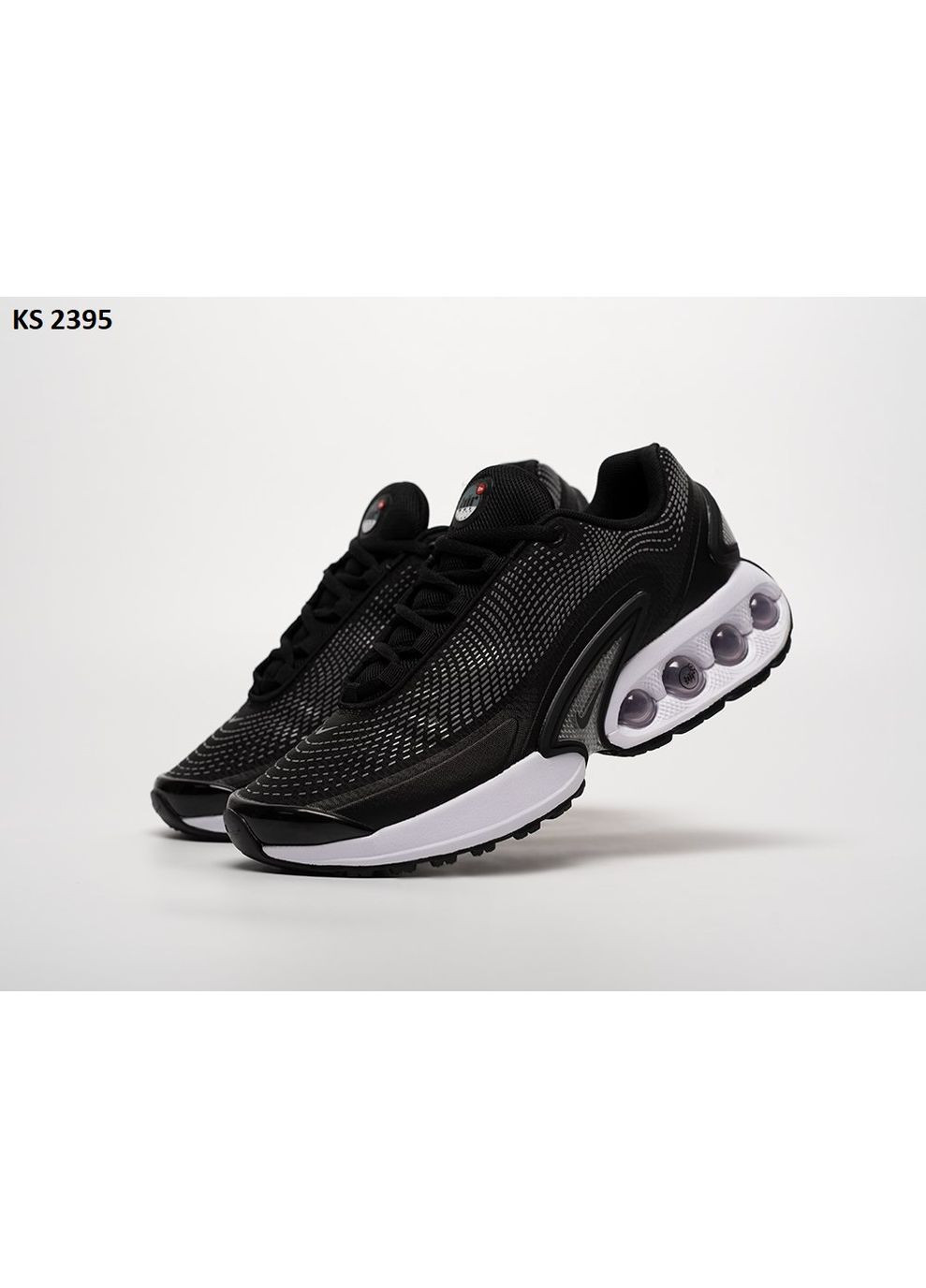 КРОССОВКИ ЖЕНСКИЕ NIKE AIR MAX DN BLACK WHITE НАЙК АИР МАКС ДН No Brand чёрные демисезоны (367172009)