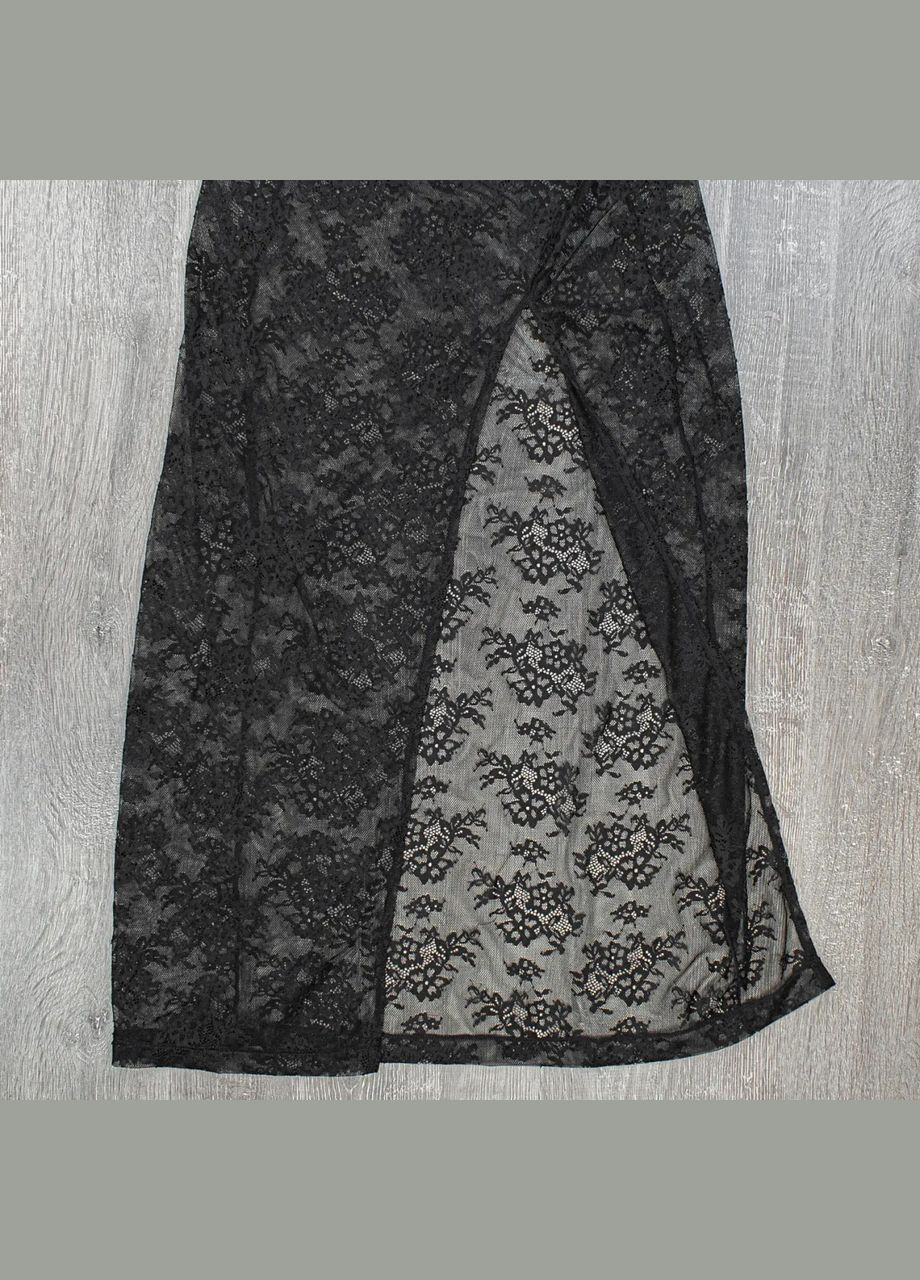 Облягаючий довгий пеньюар із квіткового мережива з трусиками-стрінгами No Brand Пеньюар + трусики (315348971)