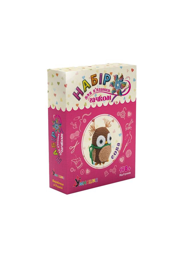 Детский набор для творчества "Сова" BK002 вязание крючком УМНЯШКА (304998893)