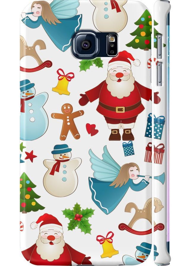 3D пластиковый матовый чехол 'Новогодний 1' для Endorphone Samsung Galaxy S6 Edge G925F (315500543)