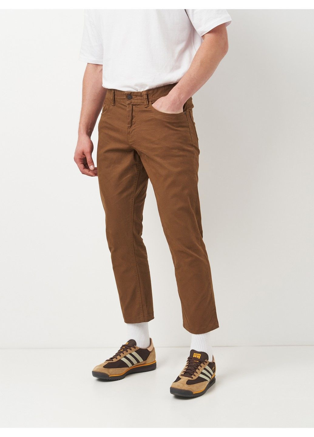 Бежевые кэжуал демисезонные брюки C&A