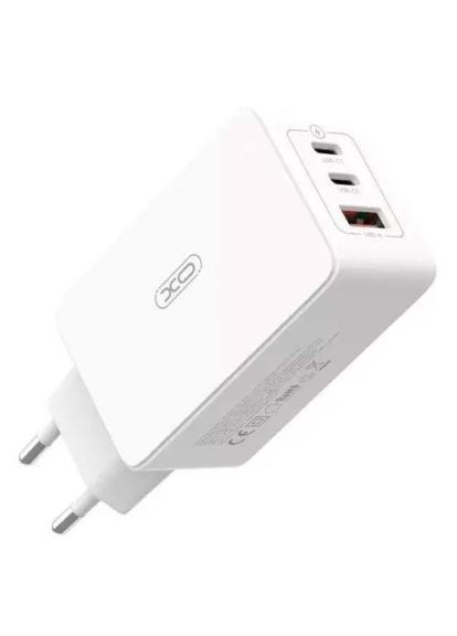 Зарядное устройство для (-CE13-WH) XO CE13 PD65W GaN (2Type-C/1USB) White (369880405)