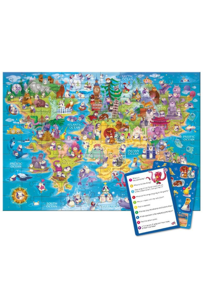 Детский пазл Ищи и находи "Мир пингвинов" 300670, 100 элементов DoDo Toys (369756172)