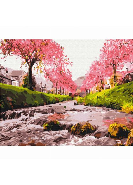 Картина за номерами Річка у сакури (BS25577) Brushme (370254963)