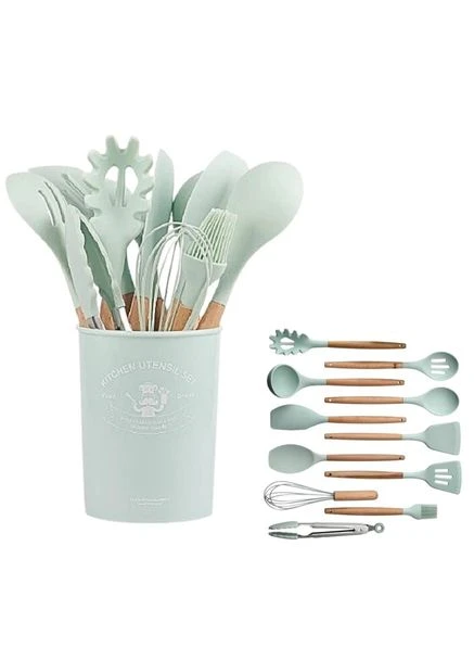 Набор кухонных принадлежностей силиконовый Kitchen Set RB-2239 бирюзовый (12 предметов) Digital (393960024)