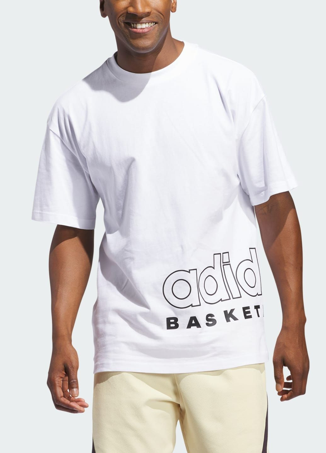 Белая футболка basketball select adidas