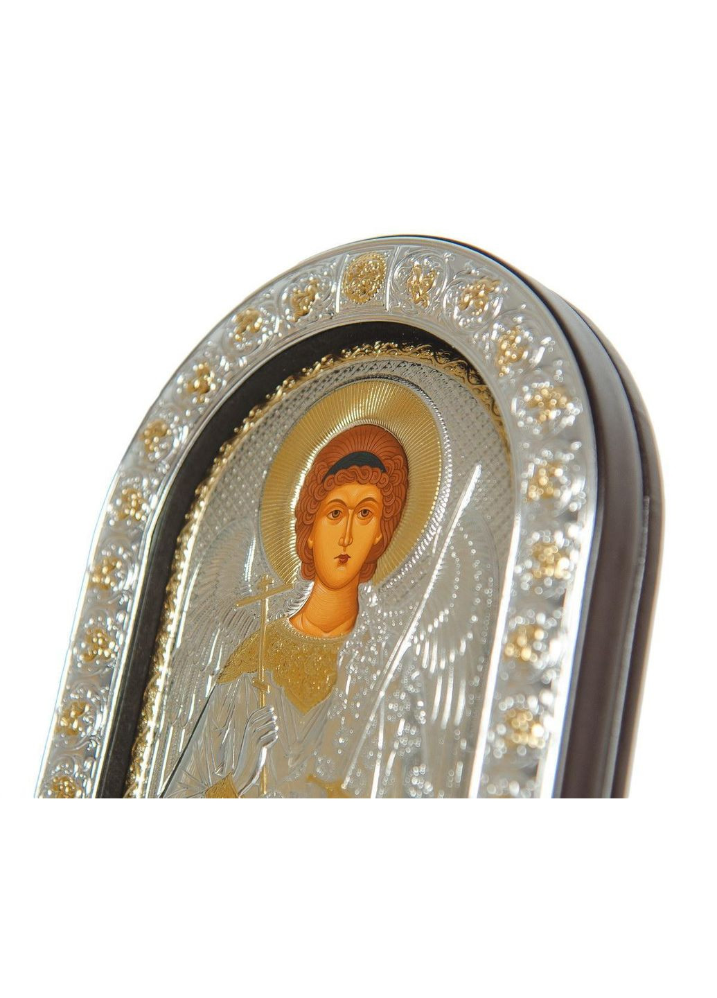 Серебряная Икона Ангел Хранитель16,5х21,5см в арочном киоте под стеклом Silver Axion (266266084)