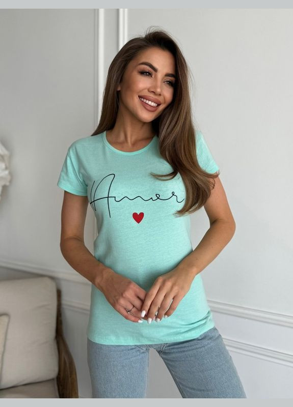 Футболка ISSA PLUS WN20-630 бірюзова Magnet - (301036036)