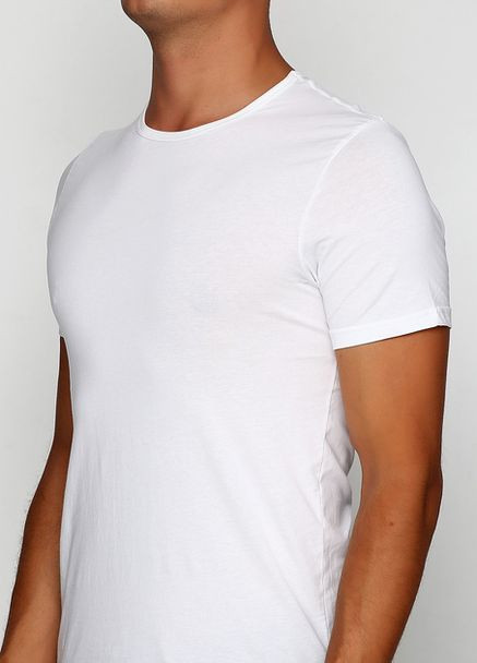 Белая футболка приталенная с круглым вырезом для мужчины lycra® 812749/07 Royal Class