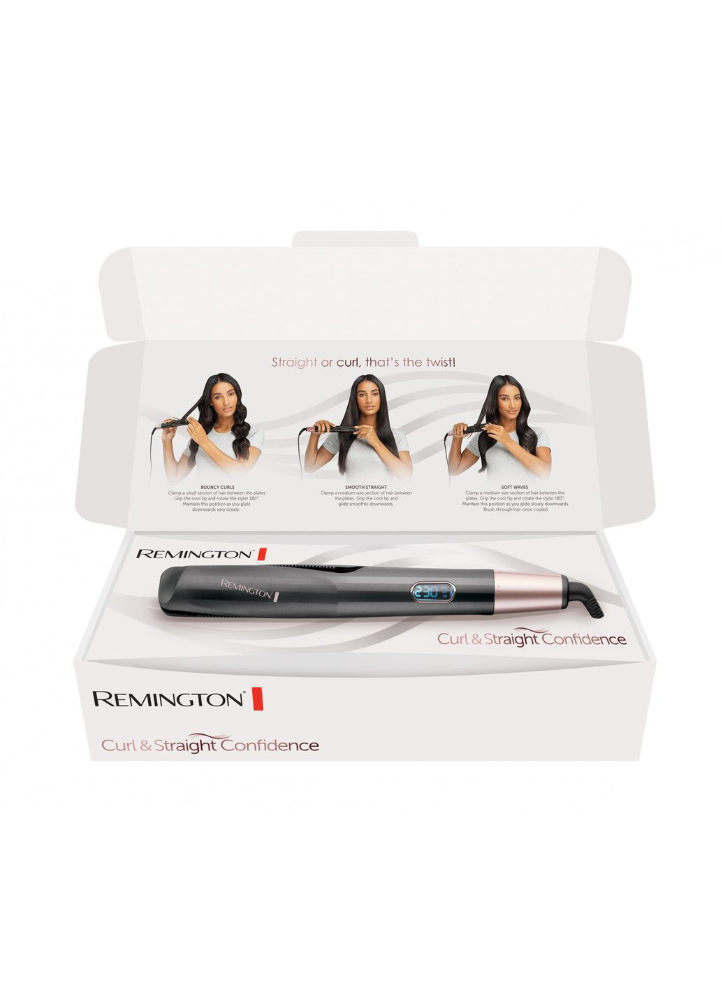 Стайлер (утюг/плойка для волос) Curl & Straight Confidence S6606 Remington (316035868)