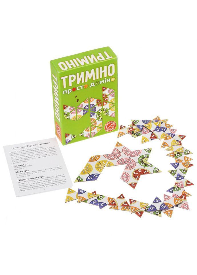 Настільна гра Триміно (Супердоміно) 911081, 56 фішок Arial (334148266)