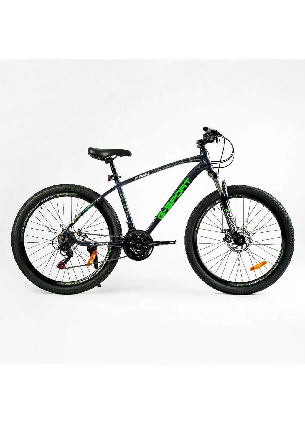 Велосипед спортивний G-SPORT, 21 швидкість, алюмінієва рама, обладнання Shimano Corso (288046684)