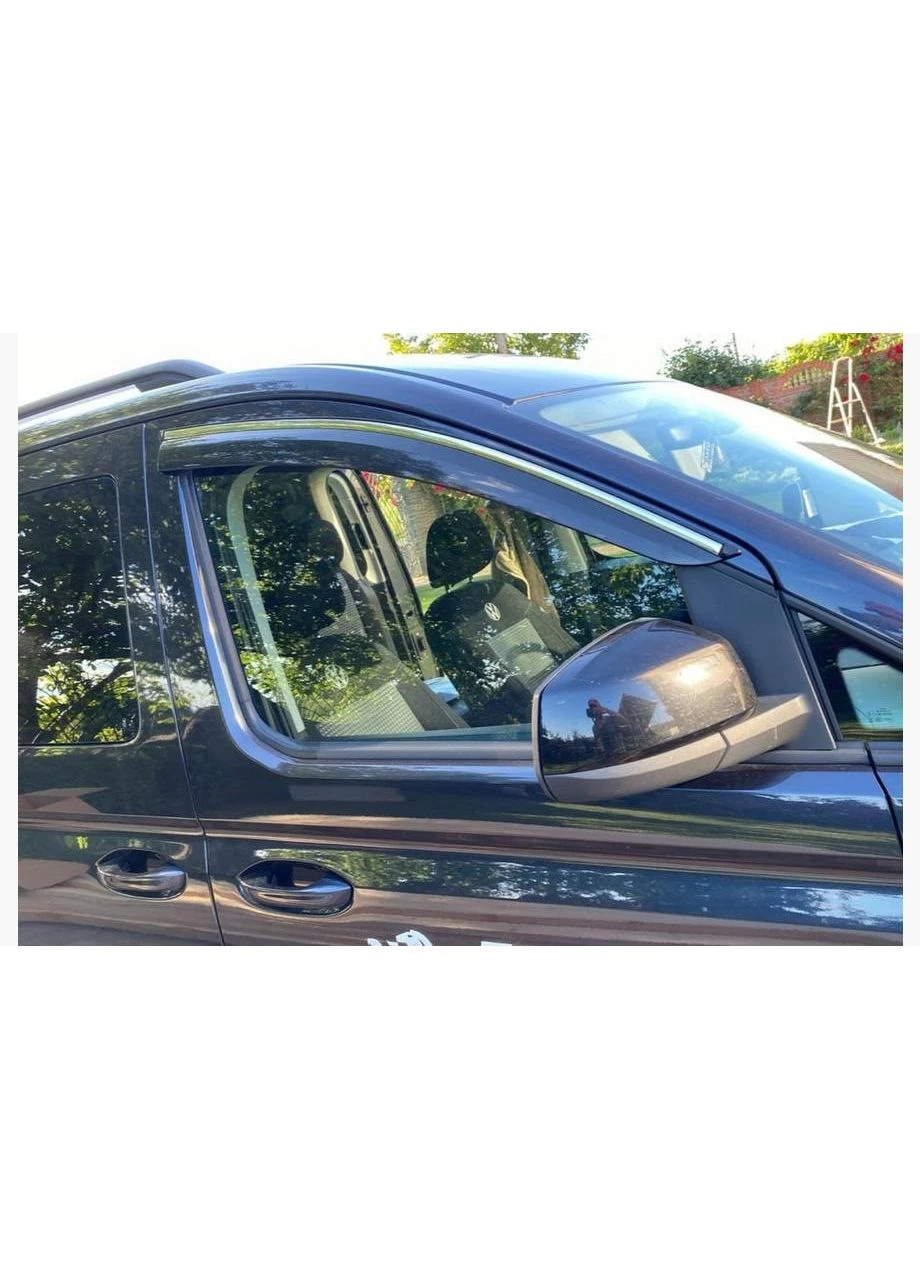Ветровики с хромированным молдингом (2 шт., Chrome) для Ford Connect 2021- гг Sunplex (389251388)