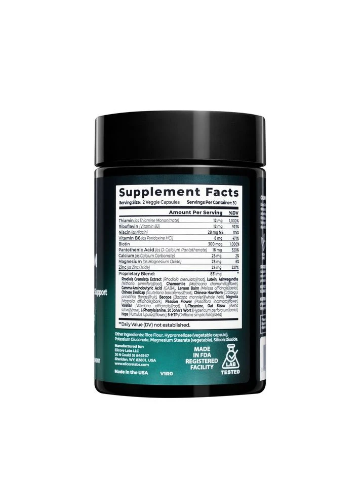 Комплекс для релаксації Deep Calm Formula, 60 вегакапсул Elicore Labs (378354830)