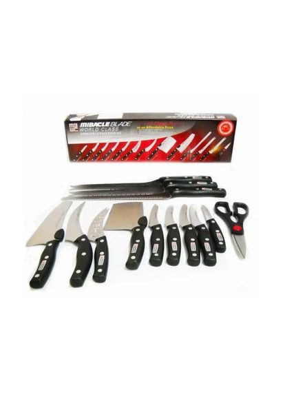 Набір професійних ножів Miracle Blade World Class 13в1 Miracle Blade World Class 13в1 No Brand чорний,