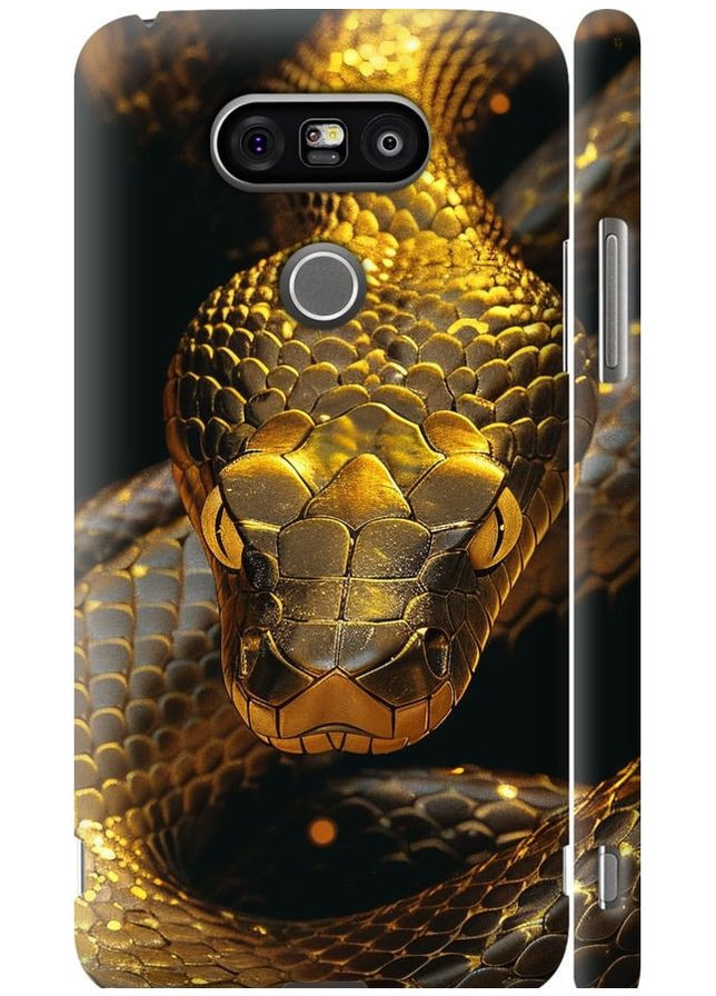 3D пластиковый матовый чехол 'Golden snake' для Endorphone lg g5 h860 (286769861)