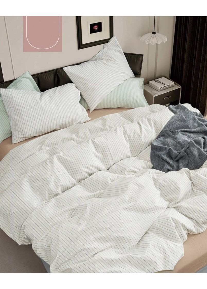 Постільна білизна Wash варена бавовна — геометрія 03 двоспальна Viluta (373279560)