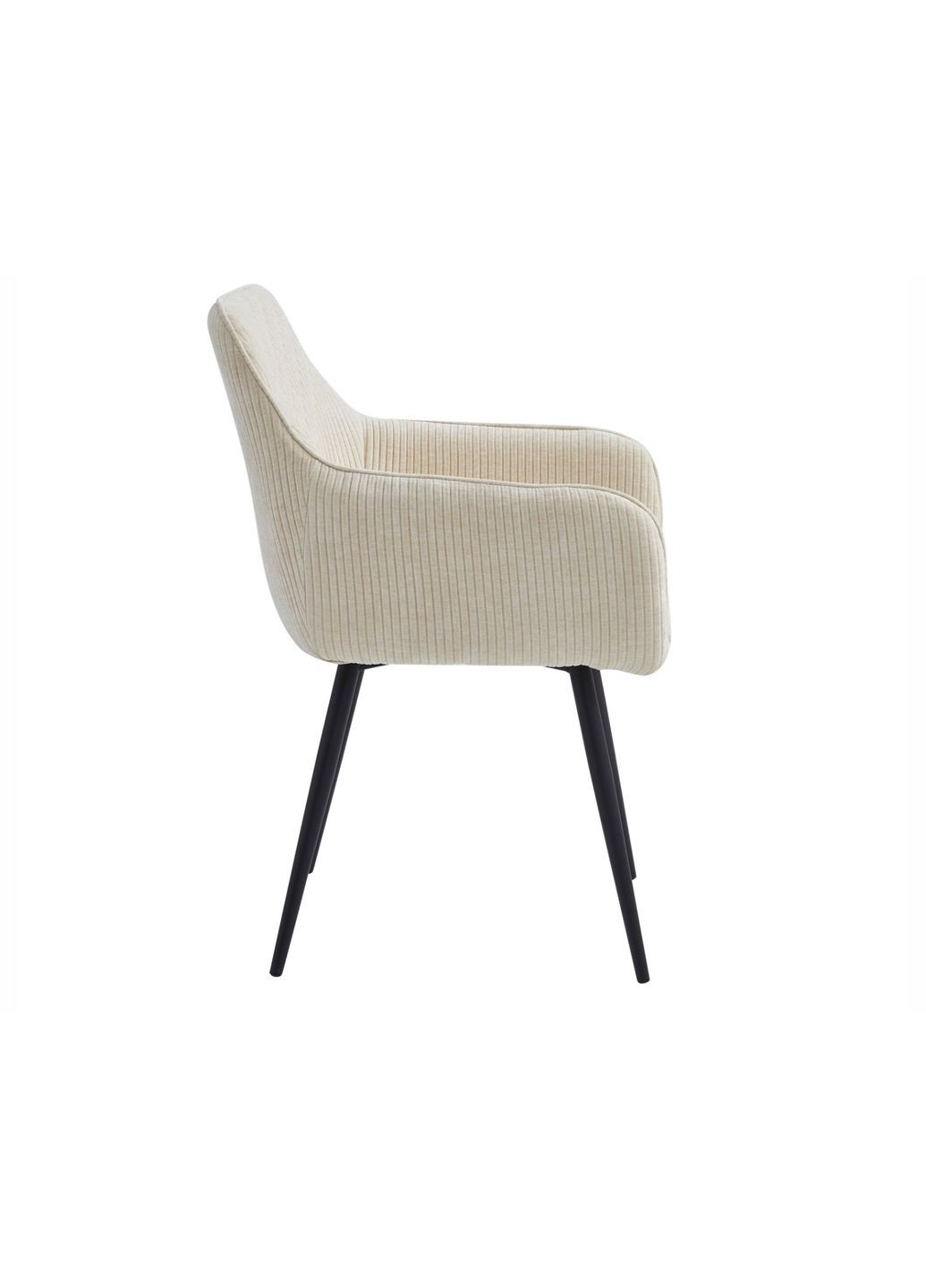 Стілець Alison Чорний каркас / Біла тканина Intarsio (372178935)