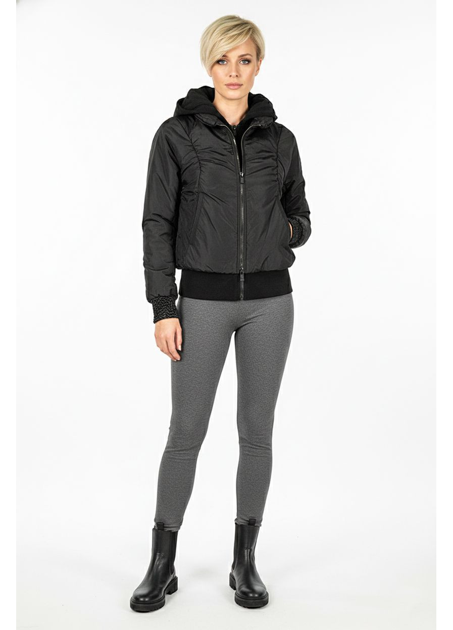 Черная демисезонная женская демисезонная куртка двойка fv-111708-1 черный Forza Viva