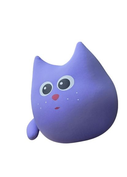 М'яка іграшка антистрес подушка інтер'єрна Кіт міні Бузок 20 см (А 206-24) наповнювач пінополістирол Expetro (338435484)