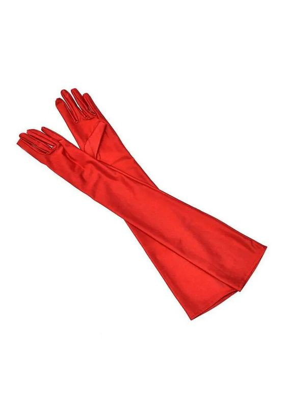Элегантные женские длинные перчатки "Silk", которые дополнят ваш образ, Атласные длинные перчатки No Brand довгі рукавички "Silk" червоний (354331222)