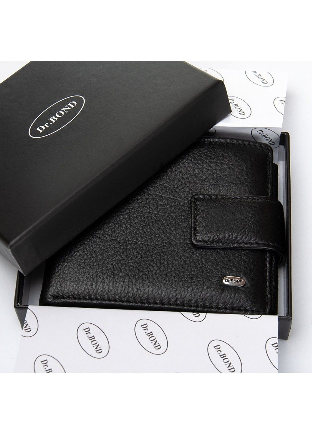 Мужской кожаный кошелек M2CK black Dr. Bond (322690731)