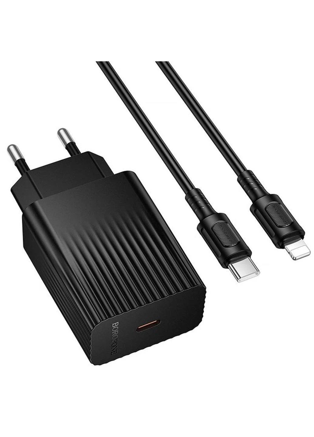 СЗУ BAS75A Source PD30W (1USB-C) + кабель Type-C to Lightning Borofone (389071331)