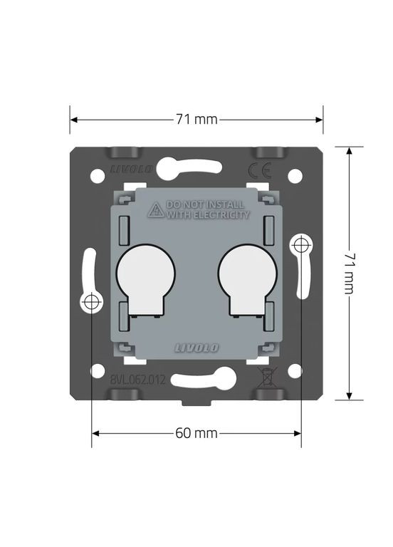 Умныое реле-выключатель 2 канала 5А 230В (VL-FC2Z2-2G) Livolo (370970627)