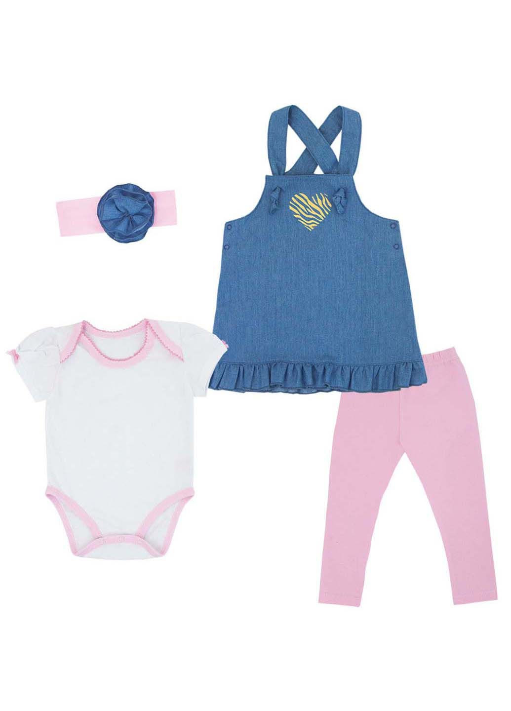 Синий летний костюм GABBI