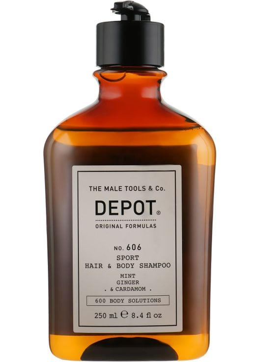 Освежающий шампунь для волос и тела Hair Cleansings 606 Sport Hair&Body Shampoo 1000ml (664547-18402480) Depot (368653739)