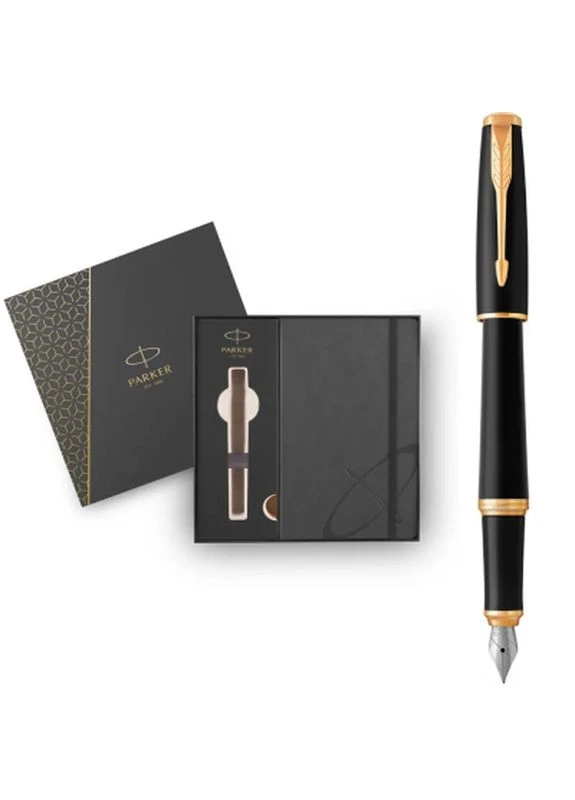 Ручка перья URBAN 17 Muted Black GT FP F + блокнот + подар.упаковка GIFT24 (30 011b24) Parker (399609122)