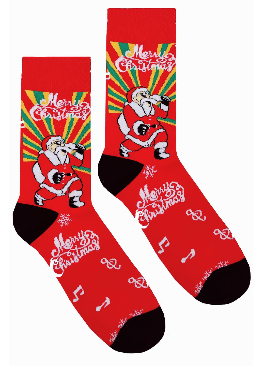 Червоні шкарпетки чоловічі з новорічним принтом sf9223 Aura.Via (351892514)