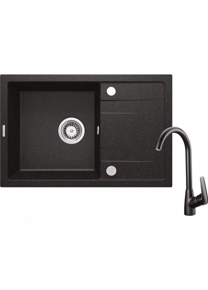 Кухонная мойка Corio 670х440х175 мм (ZRCB2113) со смесителем Boro BMO_N62M Deante (332964589)
