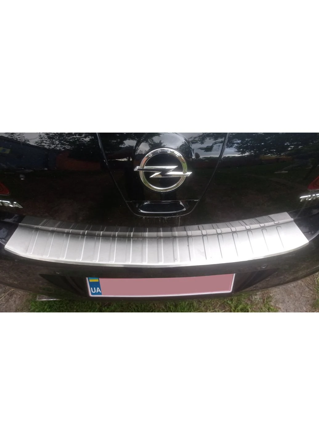 Накладка на задний бампер (HB) (нерж) для Opel Astra J 2009-2015 гг CARMOS (389425113)