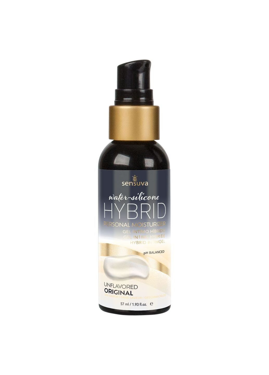 Змазка водно-силіконова Hybrid Formula (57 мл) без цукру, можна для оральних пестощів Sensuva (335391758)