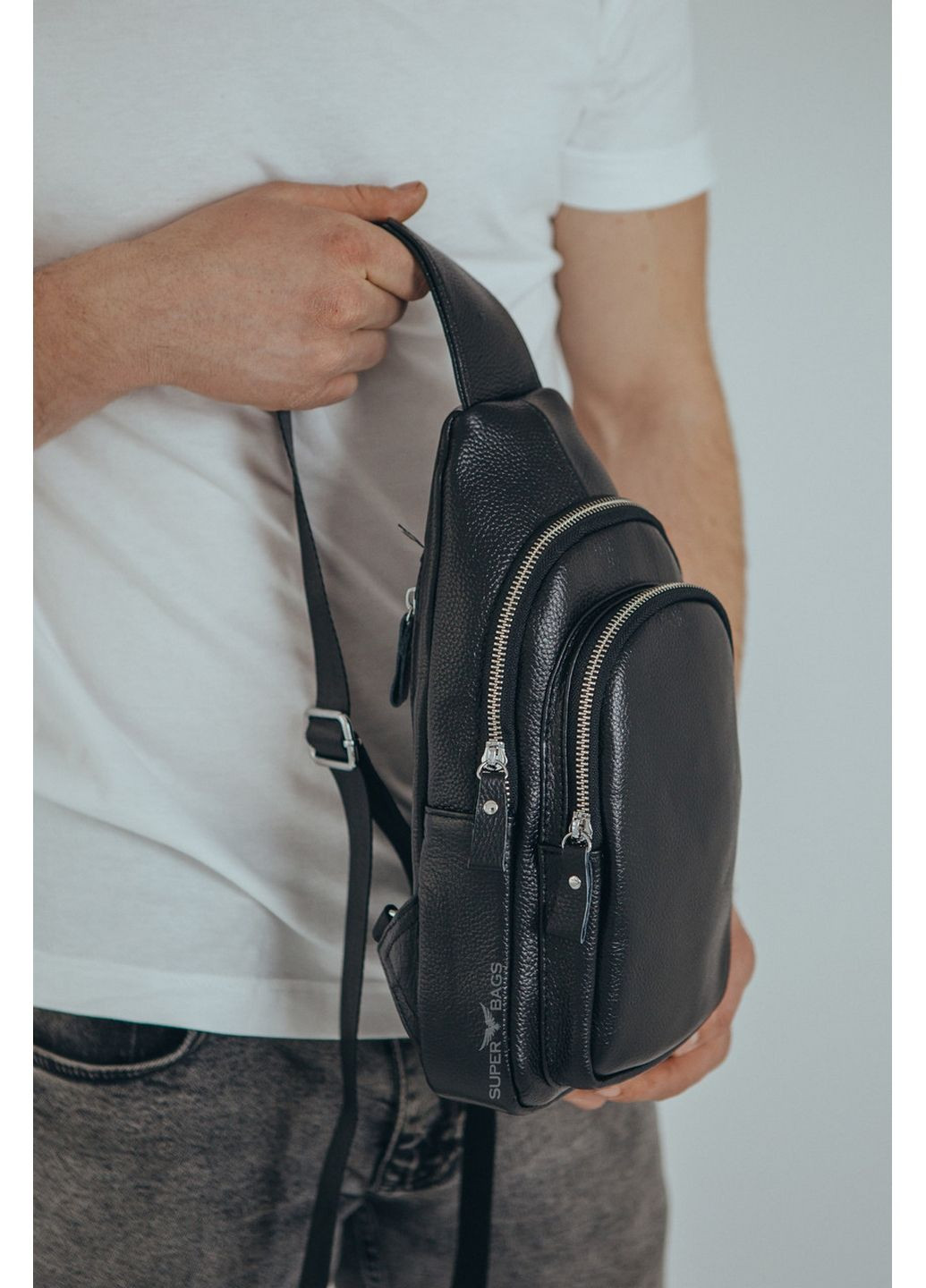 Кожаная мужская сумка-слинг Tiding Bag (289456630)