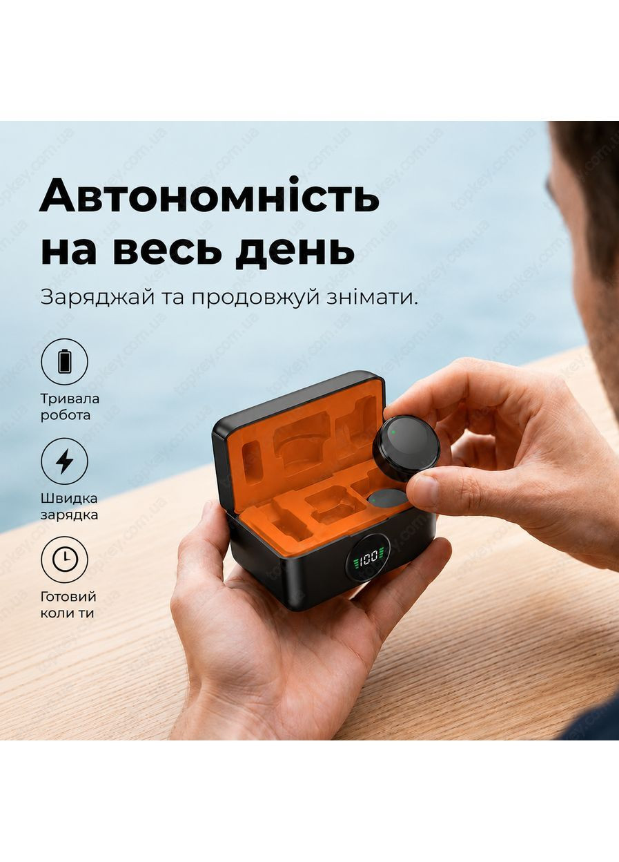 Микрофон петличка беспроводной 2 шт на магнитах Беспроводной петличный микрофон для телефона с Type-C с шумоподавлением Foxconn (393919007)