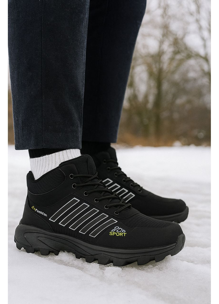 Черные осенние ботинки мужские зимние трекинговые черные (a820-21) 43 KMB