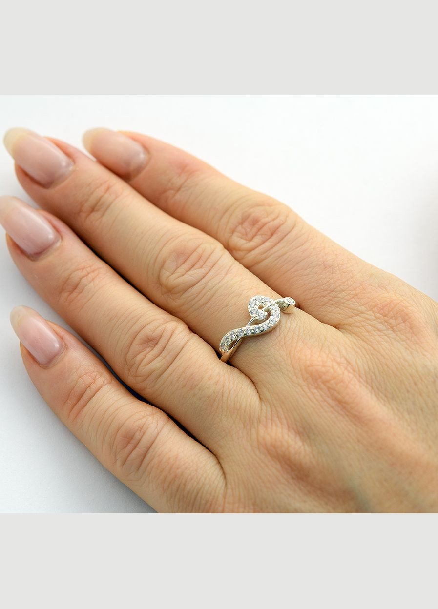 Кольцо скрипичный ключ 8746 SE, размер Maxi Silver (341539961)