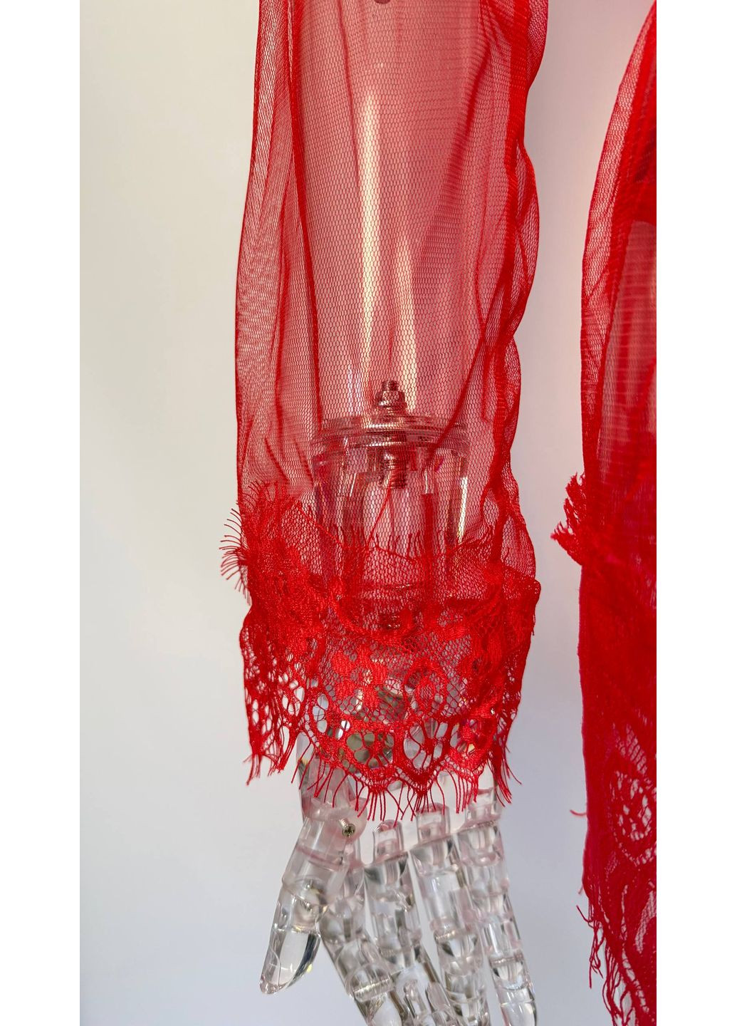 Халат полупрозрачный короткий с кружевом соблазнительный трусики в комплекте цвет белый No Brand Сабріна (322649011)